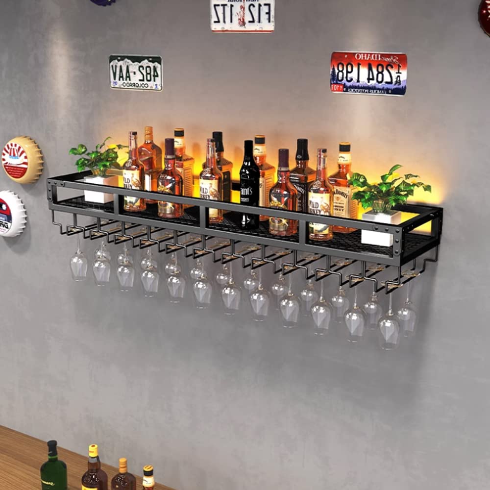 Casier à vin mural avec support de verre pour gagner de la place en cuisine et salle à manger