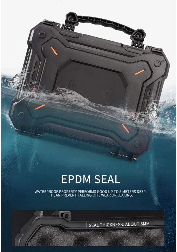 Waterproof Pistol Hard Case Tactical Gun Protector with Pick and Pluck Foam Insert, Black