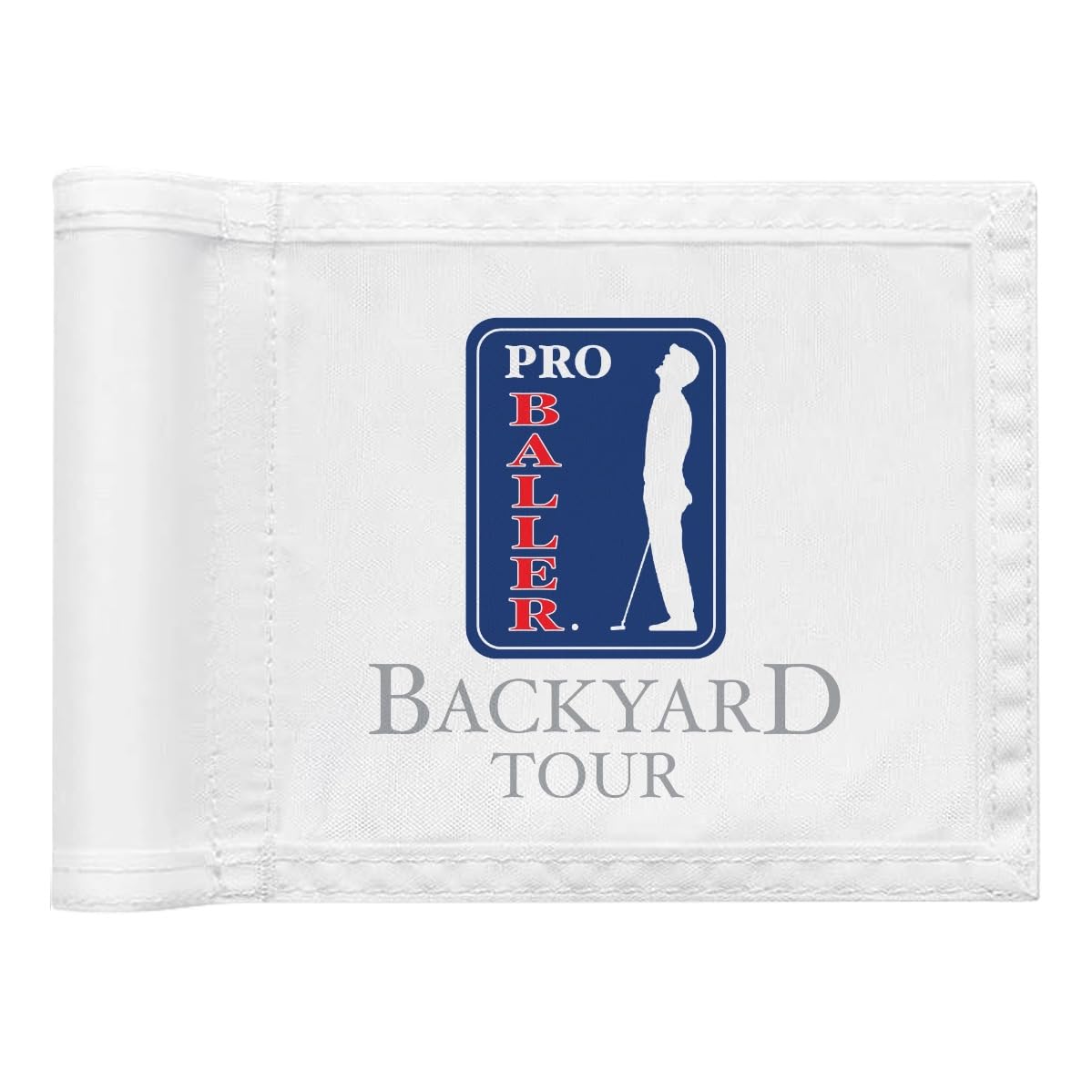 Golf Flag 8x6 Inch – 420D Nylon Double-Sided Mini Pin Flag with Tube Inset, Practice Putting Green Flags for Yard (BACKYARD TOUR)