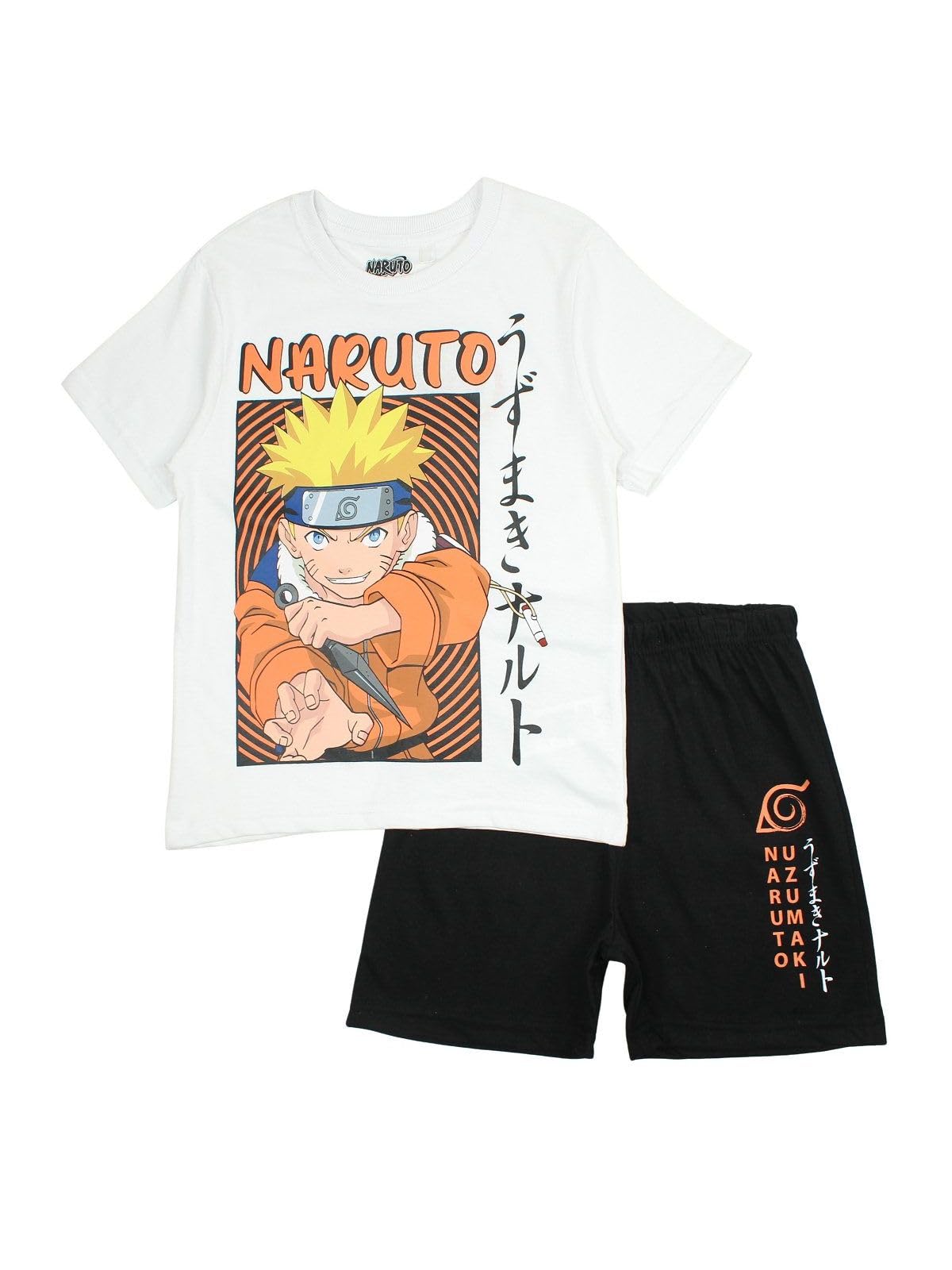 eplusm Naruto Niños Pijama Corto (Blanco,14 años)