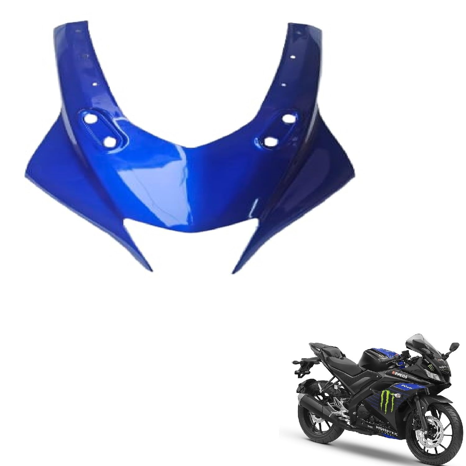 Zombieeast Bike Headlight Visor/Head Light Blue Compatible with R15 v3