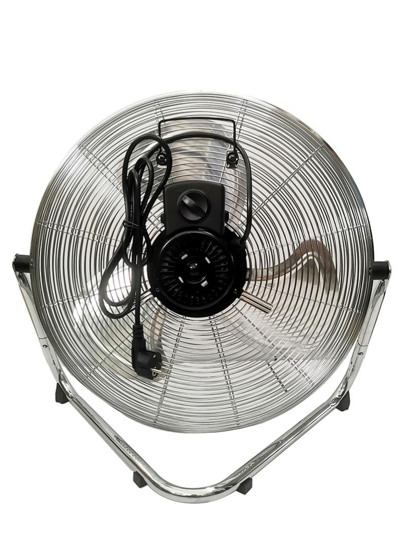 Tarrington House Bodenventilator/Windmaschine WM2300, Metall/Aluminium, Ventilatorflügel: Ø 45 cm, 3 Geschwindigkeiten, 110 W, silber