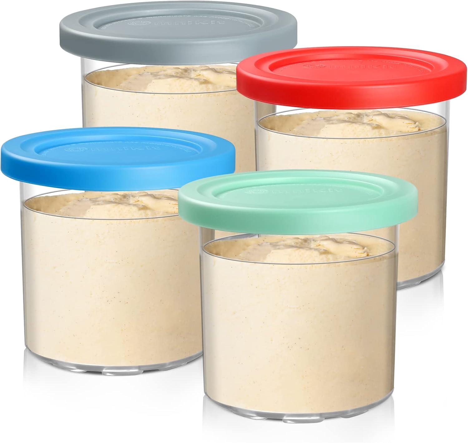 Omnikit Containers Replacement for Ninja Creami Pints and Lids 4 Pack