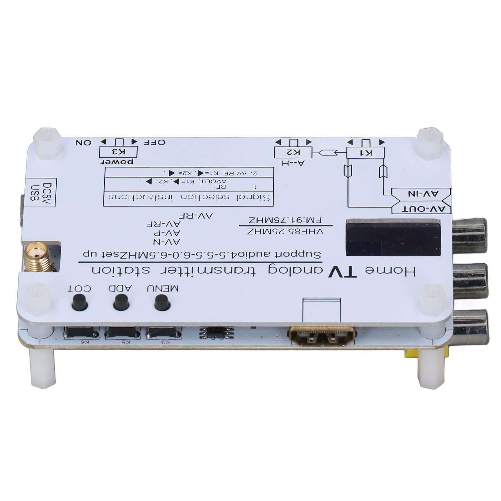 Convertidor a coaxial, transmisor AV 1080P de Alto Rendimiento para transmisión de señal de TV doméstica, admite múltiples Fuentes de Entrada.