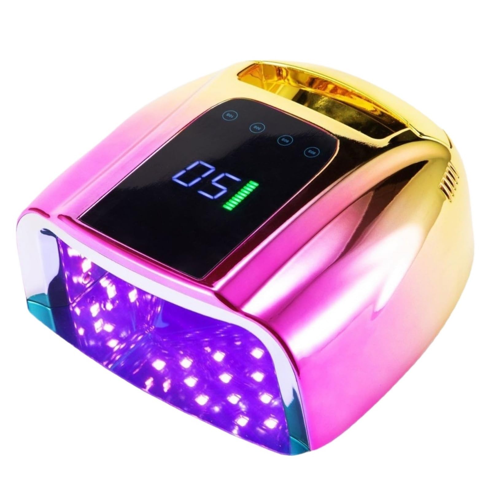 Lampa UV LED do paznokci 96 W, akumulatorowa suszarka z automatycznym czujnikiem, szybkoschnąca, wszystkich rodzajów lakierów żelowych Praktyczny