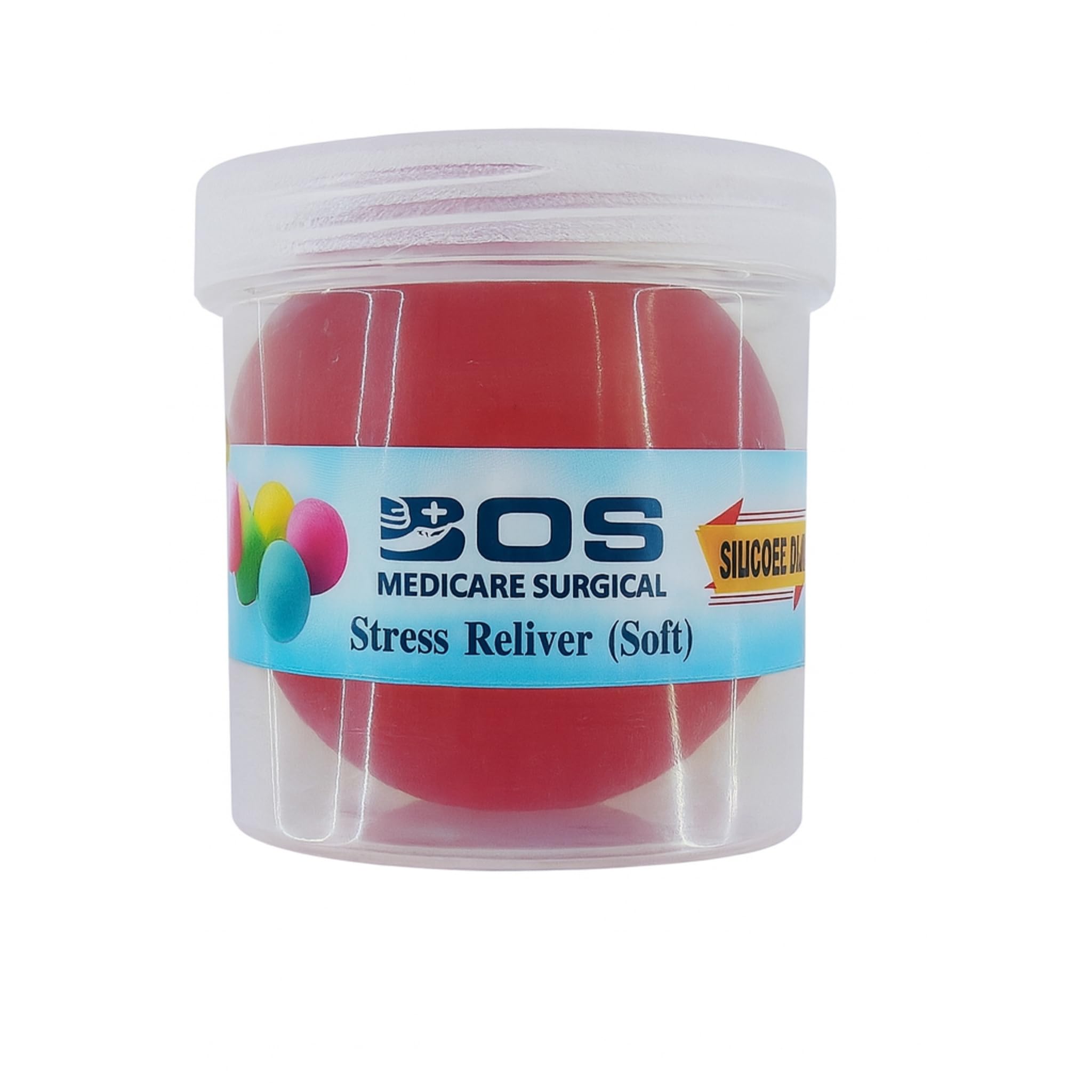 BOS Medicare Surgical Silicone Gel Ball – Large Red | Hand Therapy Ball for Stress Relief, Grip Strength, Finger Exercise & Wrist Rehab | Soft Squeeze Ball for Adults & Seniors – Pack of 1-image-30