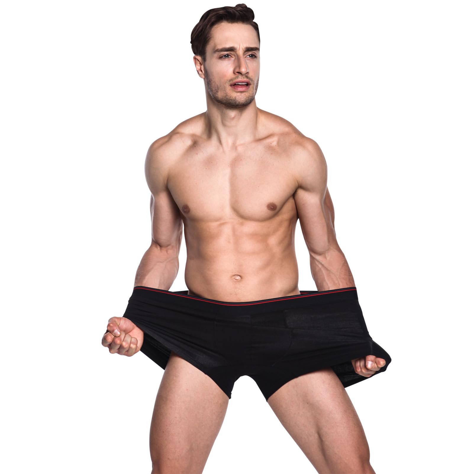Lot de 3 sous-Vêtements Boxers en Coton Stretch pour Homme - S à 7XL - Ouvert Devant/Fermer Devant