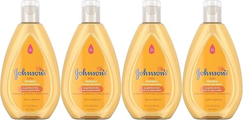 Johnsons Baby Shampoo tamaño de viaje 17 onzas paquete de 4