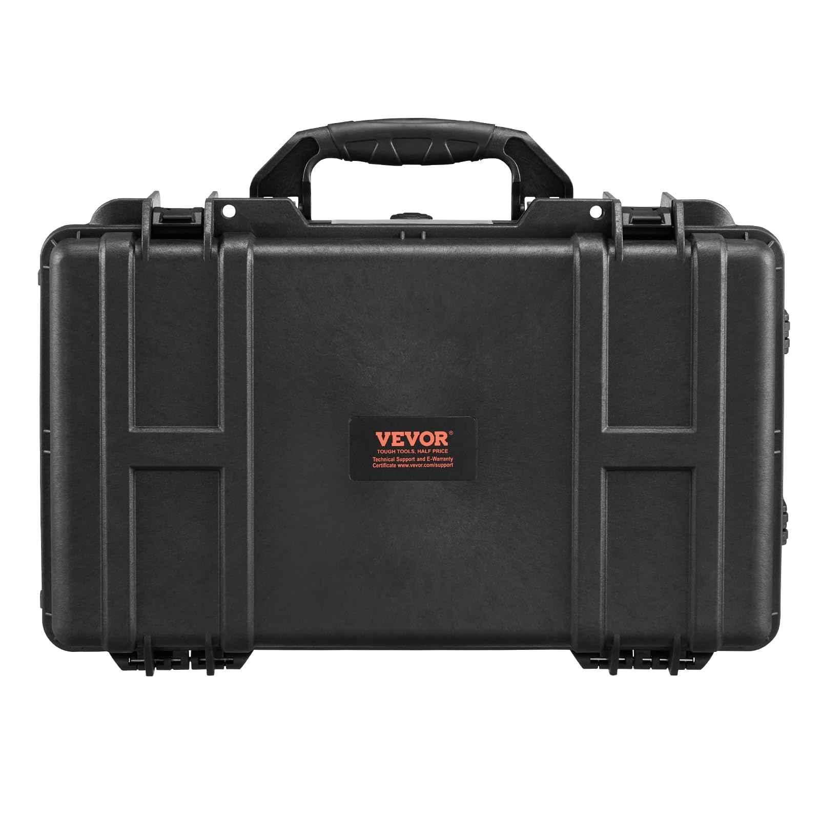 VEVOR Estuche Rígido Resistente a la Intemperie de 550 x 340 x 240 mm, Estuche Resistente con Espuma Precortada, Ruedas y Asas Retráctiles para Viajes, Caza, Uso Militar, Táctico, Impermeable IP67