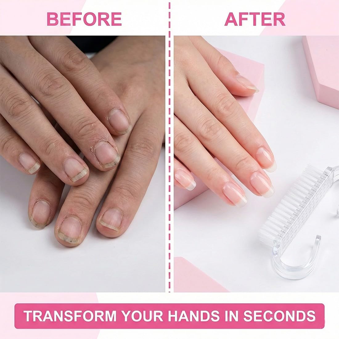 24 Pezzi di Spazzole per la Pulizia Delle Unghie, Pennello per Unghie,Pennello con Manico in Plastica Strumento di Pulizia per Nail Art,Spazzole per Unghie in Plastica con Manico, Multicolori