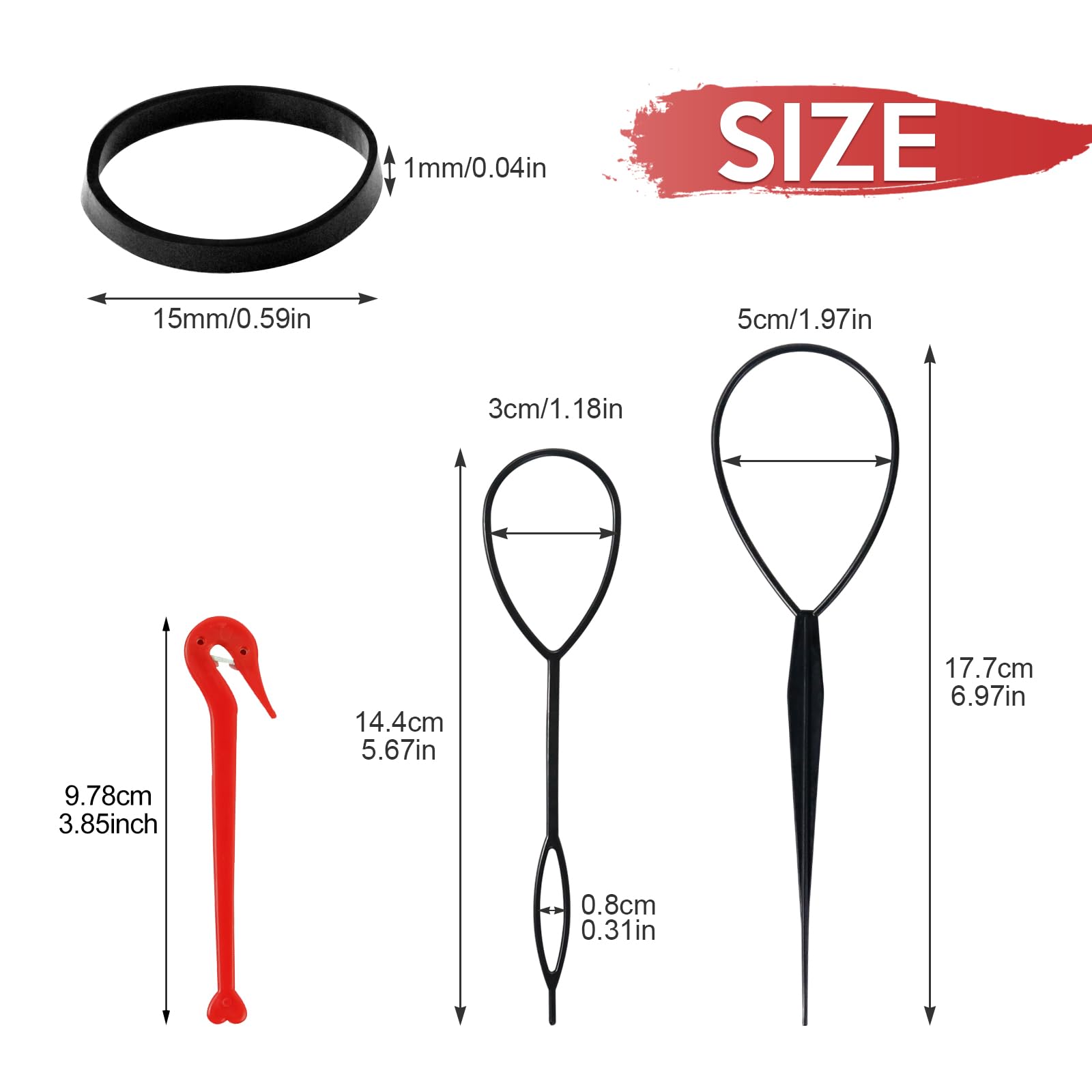 sularpek 1000 Piezas Gomas Pelo, Gomas pelo Pequeñas, Mini Gomitas Pelo, Gomas de Pelo Niña, Gomas Elasticas Pelo, con 1 Removedor de Bandas Para el Cabello y 2 Uds Trenzador, para Niñas y Bebés