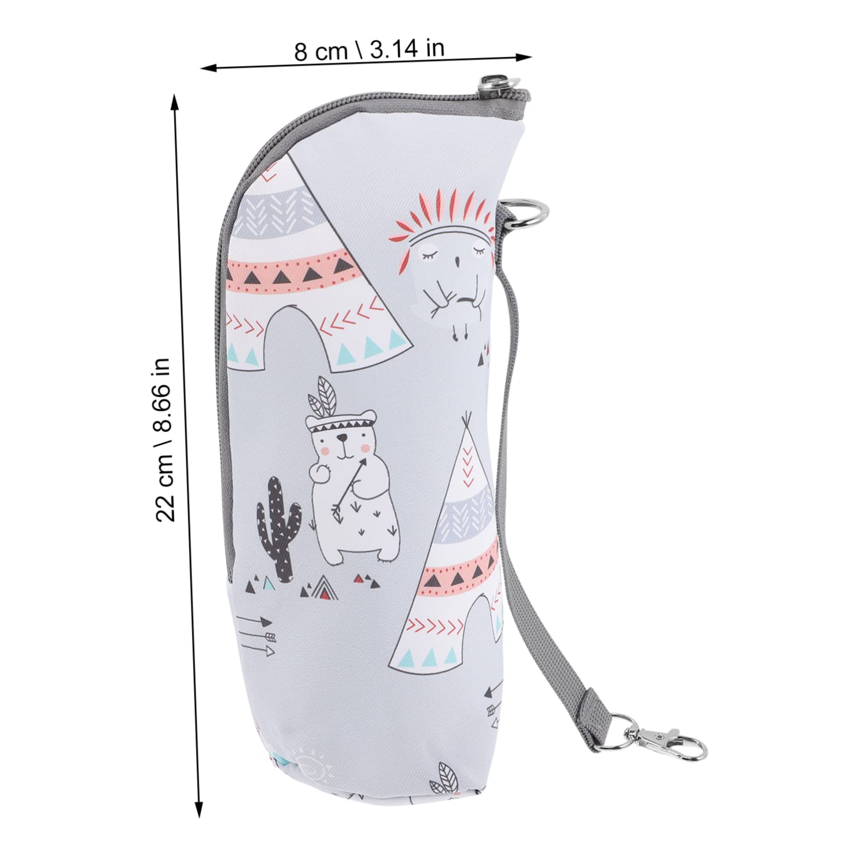 BESTonZON 4pezzi Borsa Termica Per Biberon Isolata Porta Biberon Portatile Per Viaggi Sacchetto Termico Per Latte Mantiene Caldo Ore Design Con Zip Per Genitori Pratici