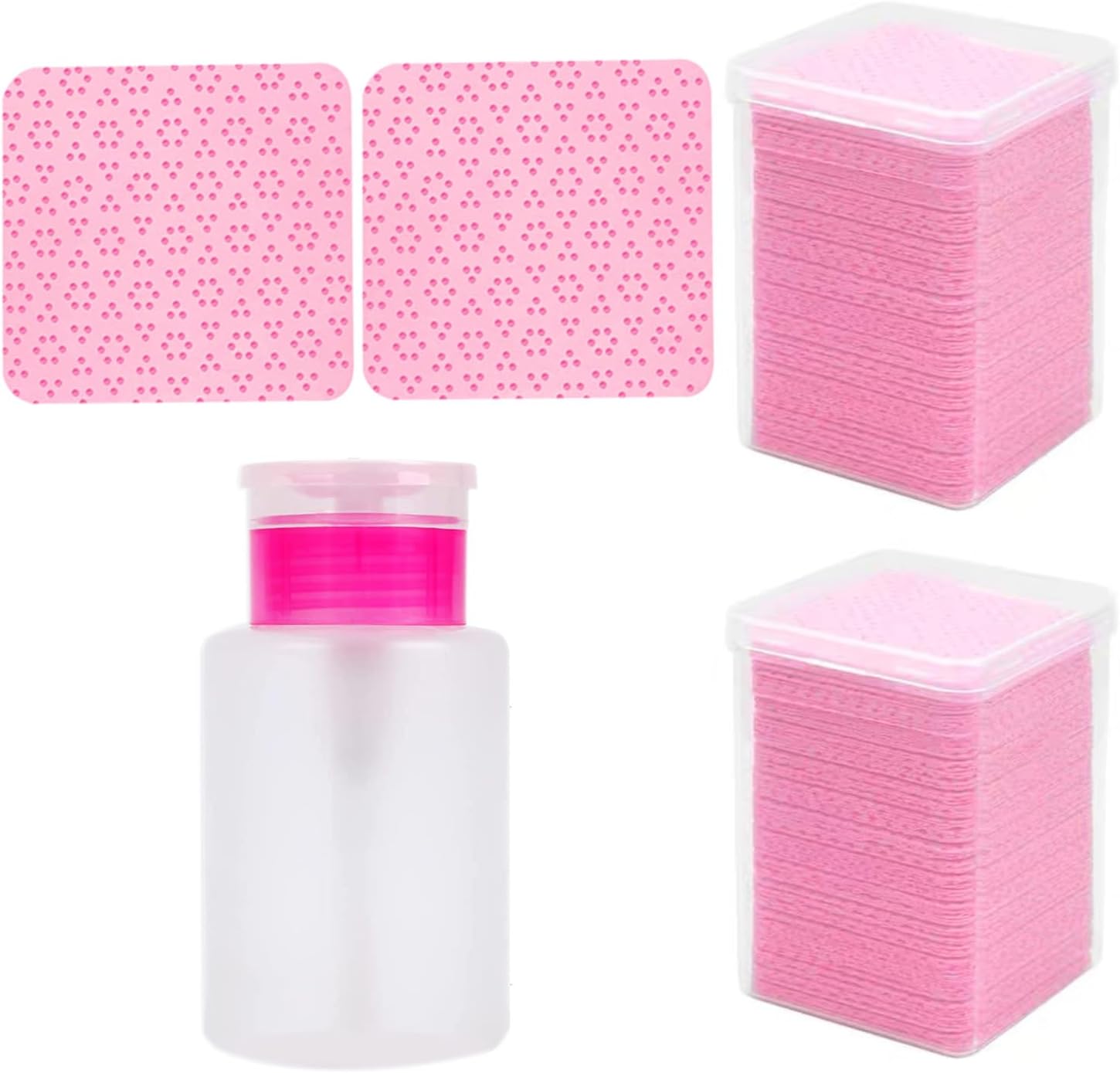 Lint Free Nail Wipes 400Pcs Pink Soft Cleaning Wipes for Nails & Lash Extension