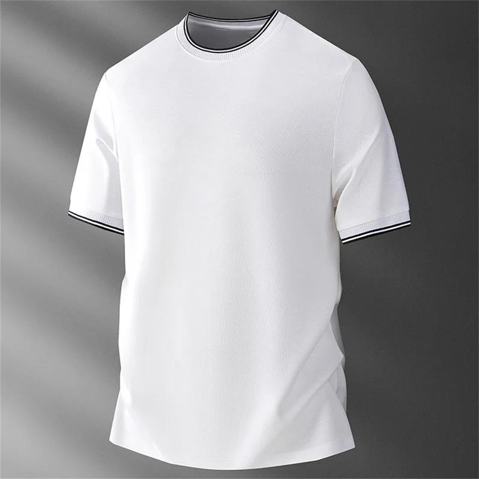 Camiseta de algodón para hombre, manga corta, transpirable, casual, holgada, ligera, para uso diario