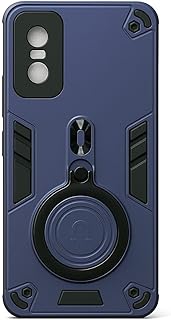 جراب حماية متوافق مع انفينيكس GT30 برو، غطاء حماية صلب مزدوج الطبقات مضاد للصدمات مع مسند حلقي دوار 360 درجة وحافظة مغناطيسية للسيارة (ازرق)