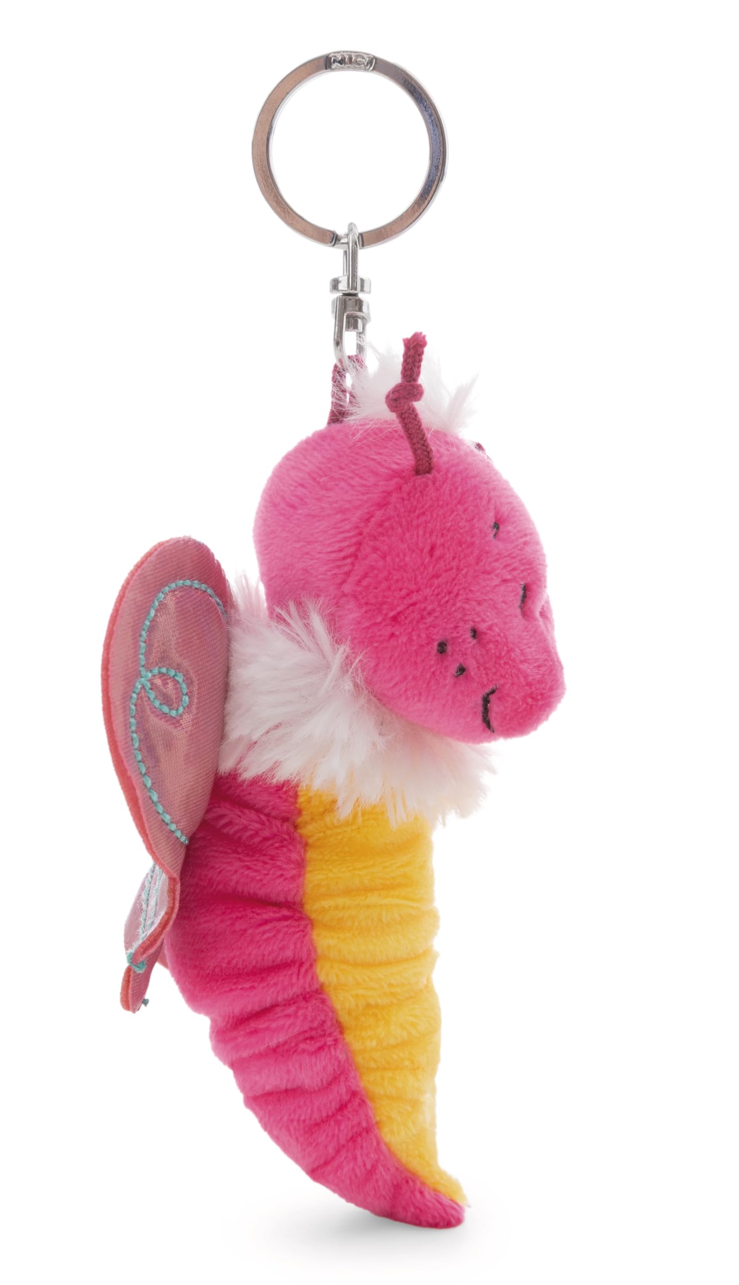 Flibbies 62883 - Portachiavi in Peluche a Forma di Farfalla, Accessorio per Lo Zaino o la Borsa di Grandi e piccini, 10 cm, Rosa - 2
