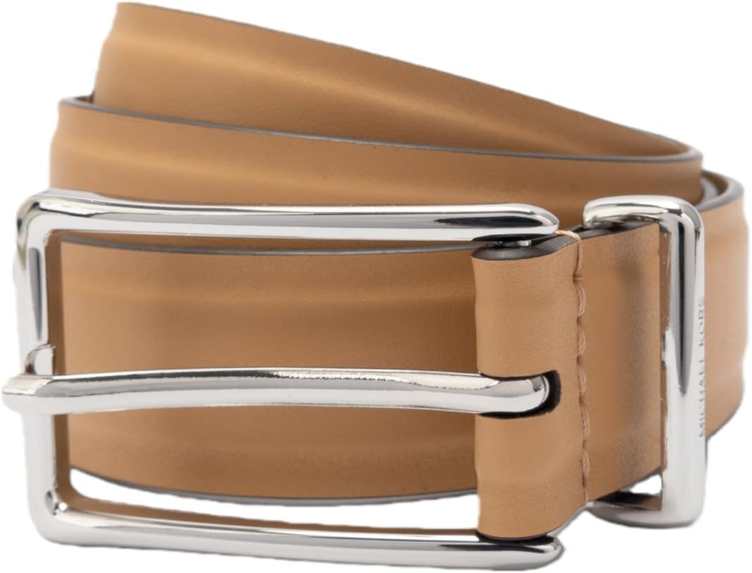 Michael Kors Women's 1.2 Inch Leather Belt, Stylish Accessory for Everyday Wear, Adjustable Fit