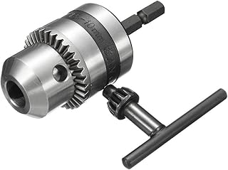 Bestgle 1.5-10mm Capacity Mount 3/8-24UNF Drill Chuck 1/4"Hex Shank Converter Impact Drill Driver Bits Quick Connect Adapter Conversion with Wrench to Drill