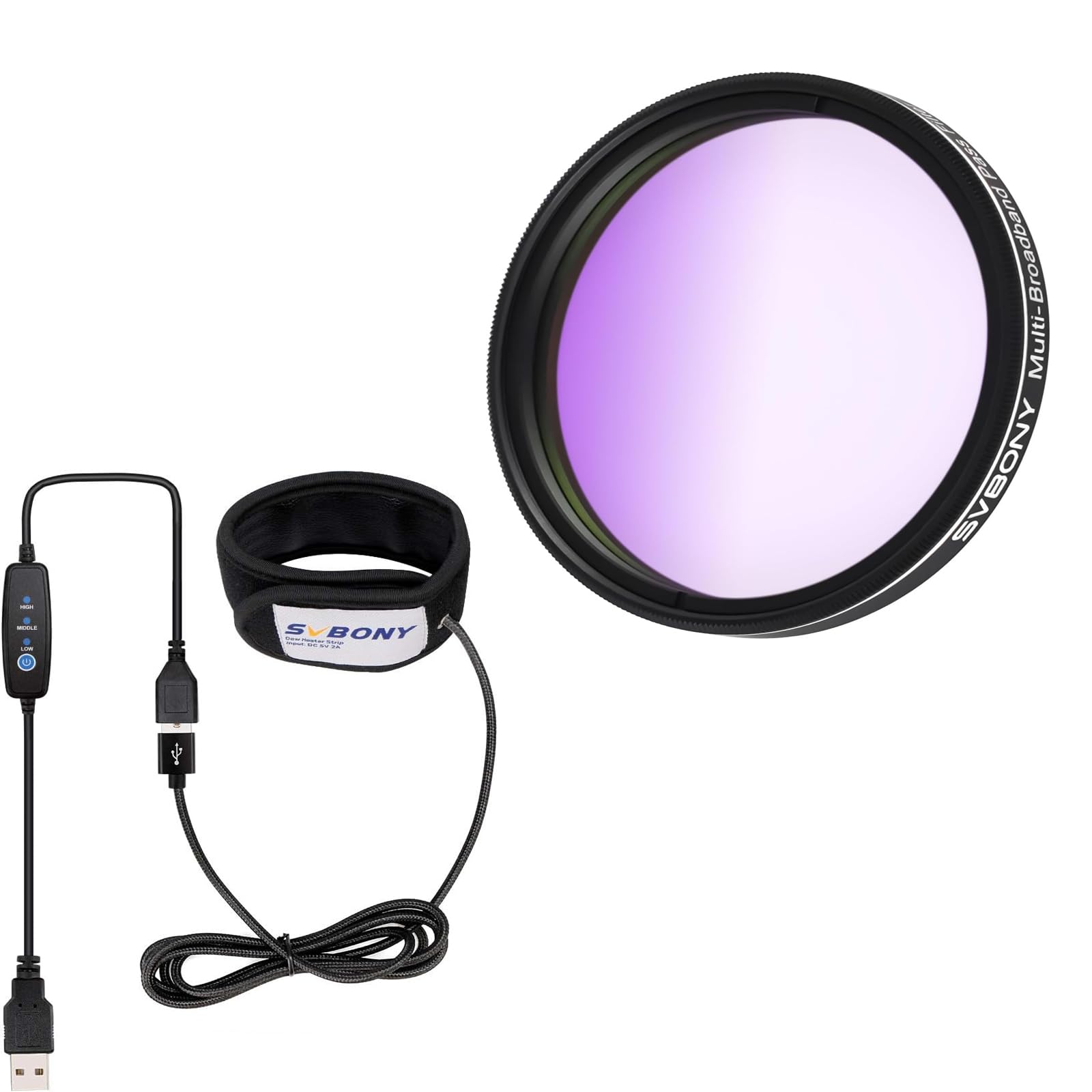 Svbony SV260 2'' Filtro per Telescopio Bundle con SV172 Riscaldatore