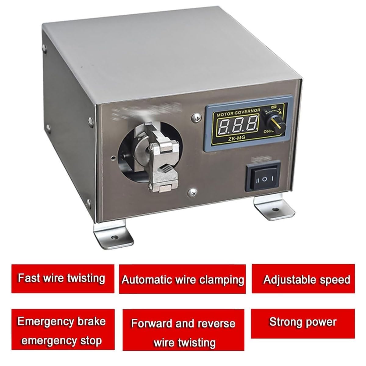 Máquina automática de torsión de cables de 80 W con velocidad ajustable para cables de cobre y blindados, de 5 a 130 mm.