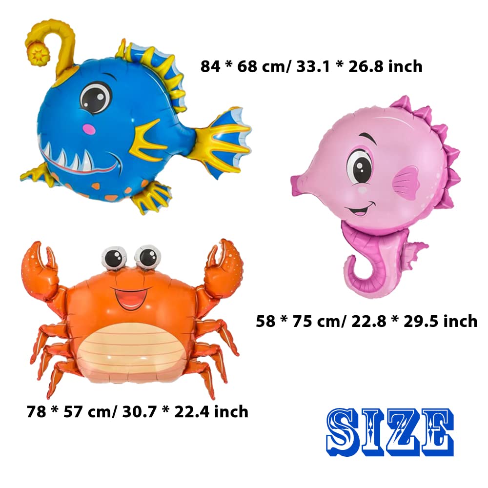 20 Meerestier-Folienballons Set – Bunte Fisch-, Hai-, Wal-Ballons Für Kindergeburtstag & Unterwasser-Party