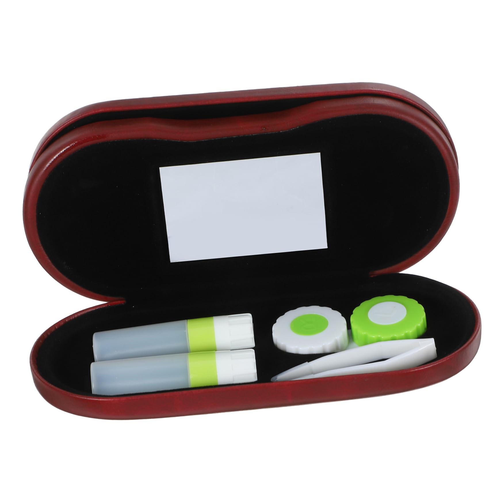 Doppellagiges Brillenetui Sonnenbrillen-Organizer-Etui Charme Kette doppeltes Brillenetui schlank Outdoor- Inhaber von professionellen Kontakten feines Vlies rot