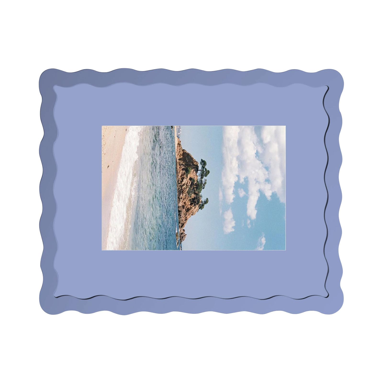 OSNIYAW 8x10 Curved Picture Frame Built From Wood and Glass Perfect for Wall or Tabletop Decoration Wall Hanging Photo Frame