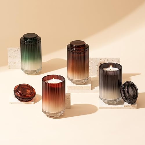 Miniatura 7 de LA JOLIE MUSE Vela perfumada de ámbar marroquí, velas grandes para el hogar, velas de regalo para mujeres y hombres, velas de tarro de vidrio de