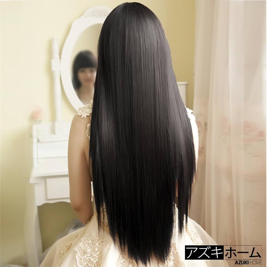 髪の毛 ウィッグ 黒髪 束 Amazon.co.jp: ウィッグ かつら ロング ストレート 黒髪