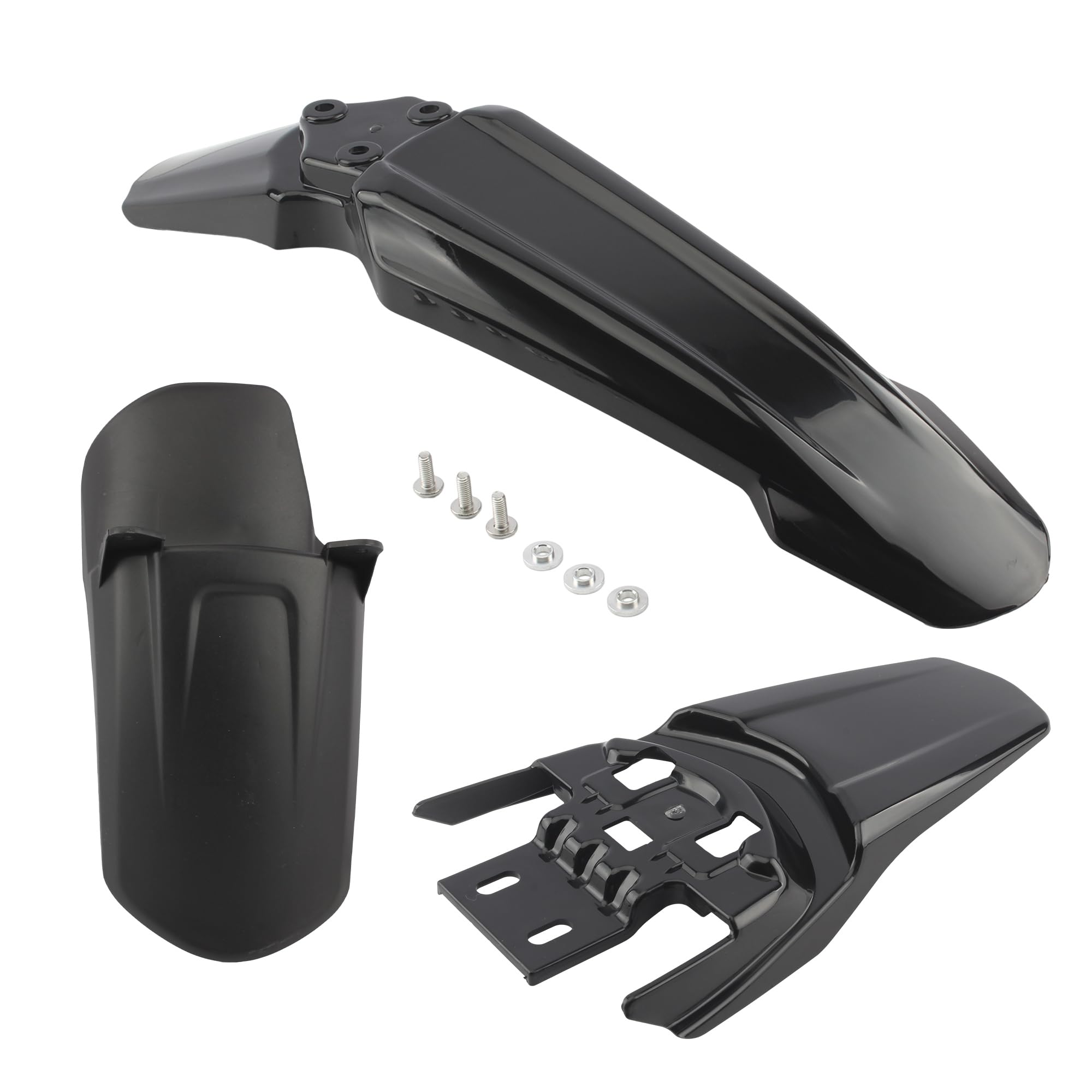 Surron Front Rear Fender Set,3pcs Shock Front Rear Mud Guard For Sur Ron Light Bee Segway X/S X260 X160-Black