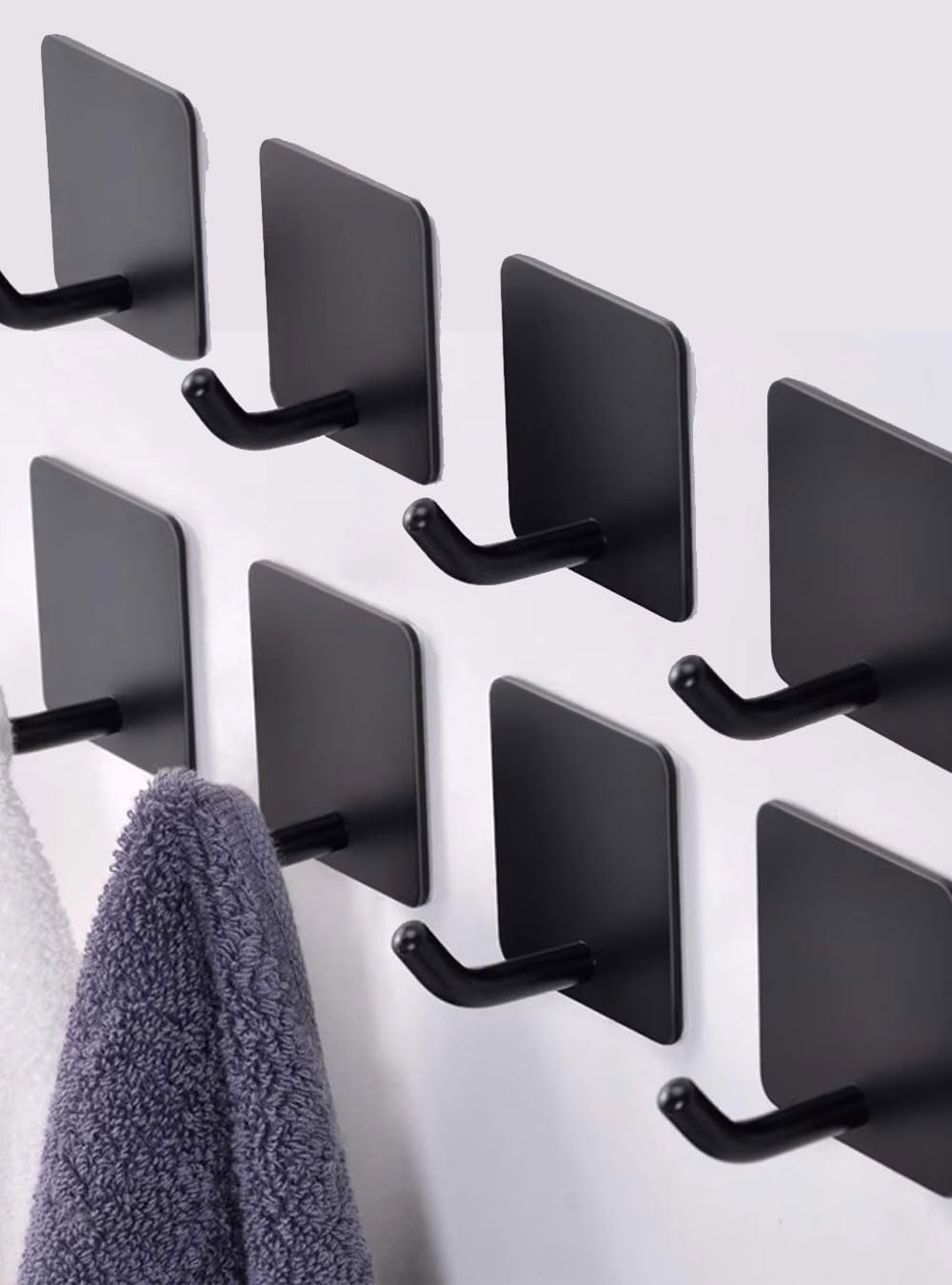 Ganchos adhesivos para toallas para baños, 8 ganchos para toallas para colgar sombrero, bata, abrigo, ganchos para cocina, gancho adhesivo fuerte