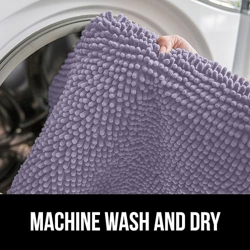 Vista 169 de Gorilla Grip - Tapete de baño de 30” x 20”, de felpilla gruesa, suave y absorbente, secado rápido, de microfibra, con reverso de caucho, para piso