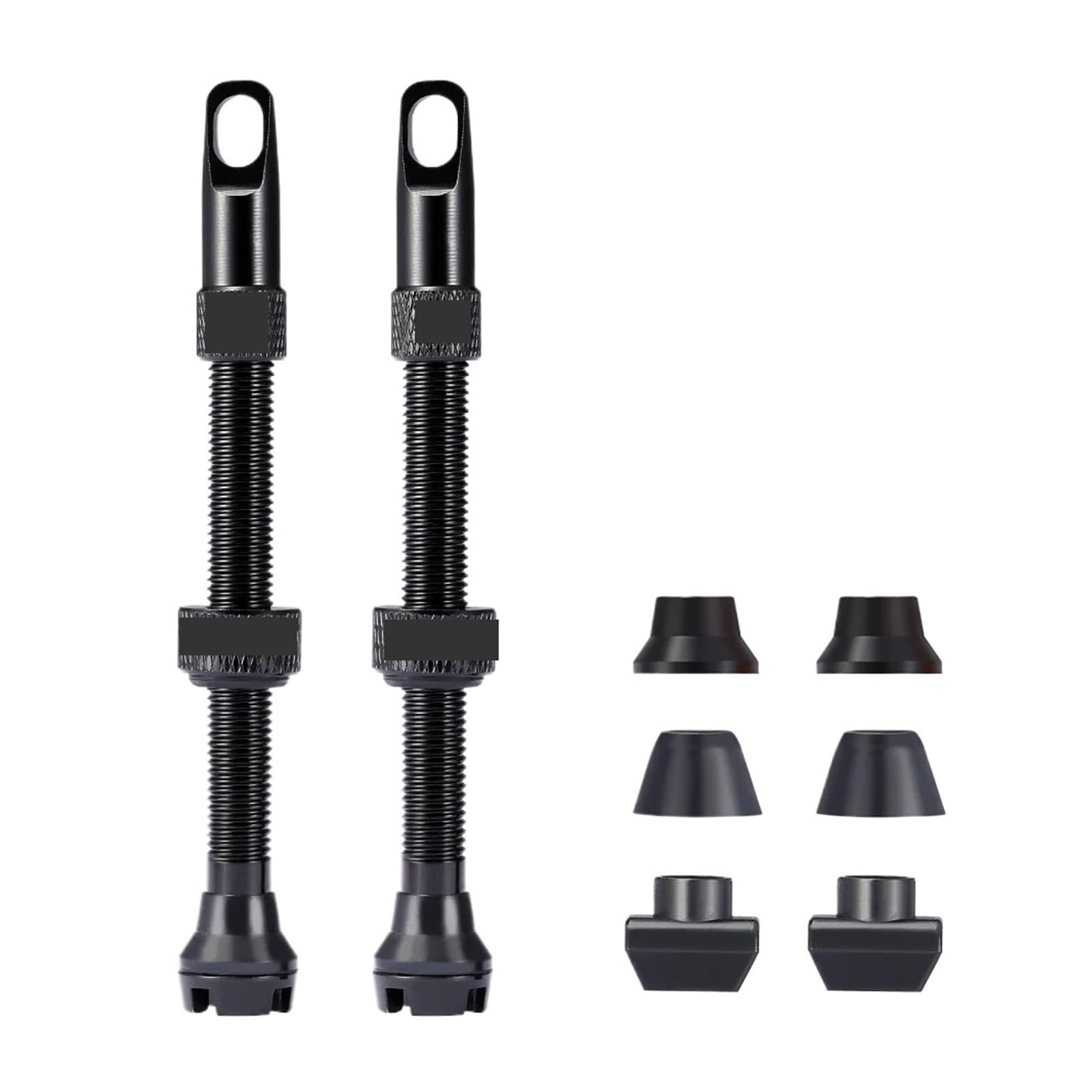 Valvole tubeless 44/60/70/80mm Nucleo valvola in alluminio(Black-44mm)