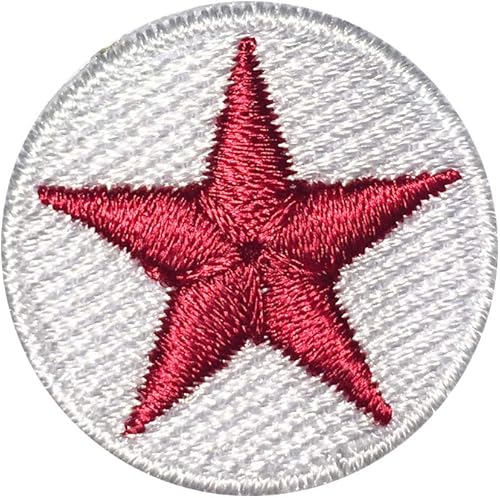 Red Star Parches termoadhesivos para planchar, paquete de 10 parches bordados de estrella de recompensa de 1 pulgada para programas deportivos