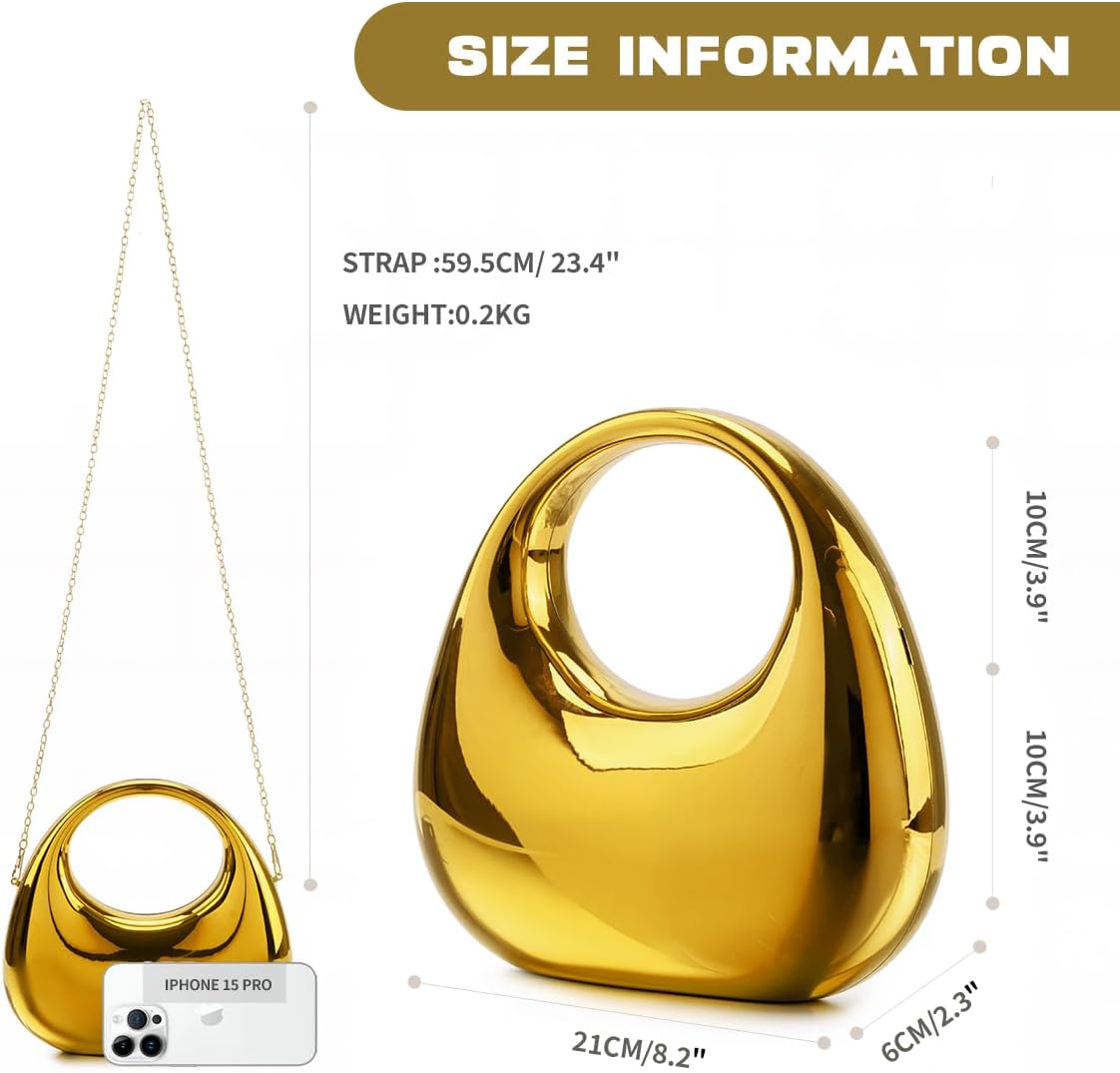 Women Acrylic Clutch Purse Hobo Evening Bag Trendy Box Crossbody Bag Handbag for Wedding Party Causal - Image 3