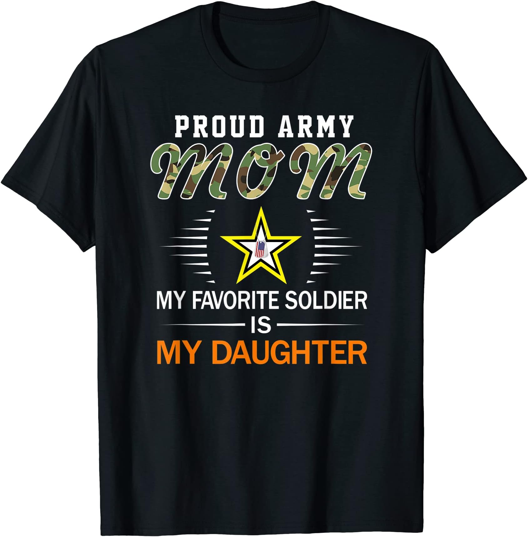 My Favorite Soldier Is My Daughter- Proud Army Mom Army T-Shirt
