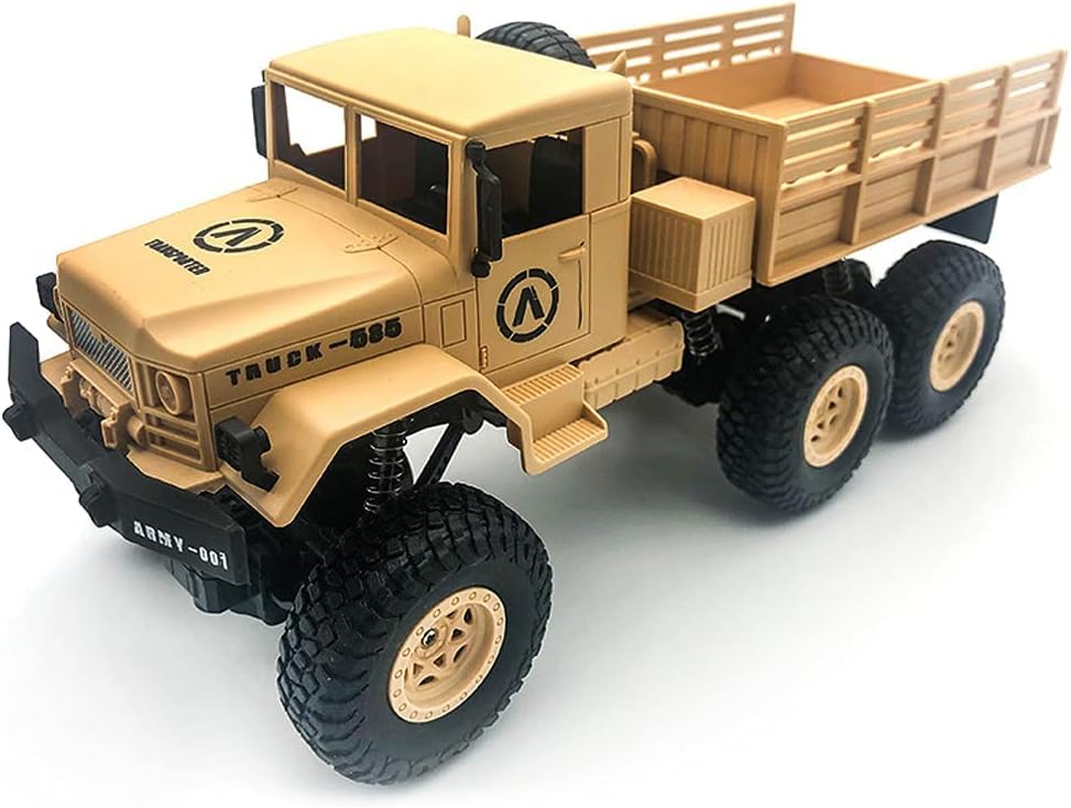 1/18 RC Military Truck RC Car 2.4Ghz Radio Controlled RC Lorry Vehicles Six-Wheel Rechargeable Batteries Great Gift for Kids Boys