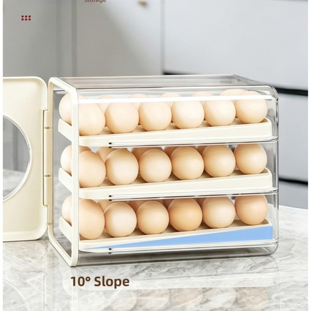 Caja de almacenamiento de huevos de 3 pisos, soporte para huevos para 36