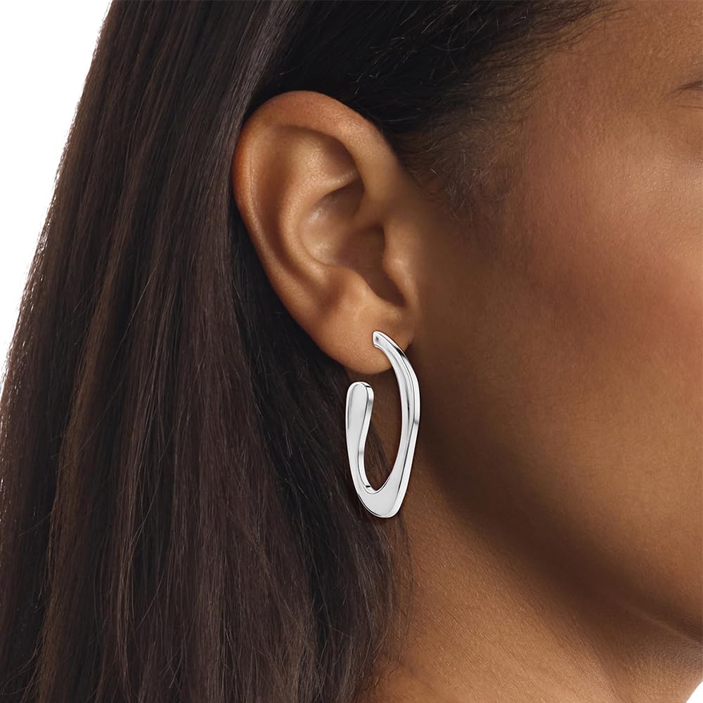 Calvin Klein Creolen für Damen Kollektion HARMONIOUS CONNECTION in Edelstahl verziert mit Kristallen - Erhältlich aus Gold oder Silber