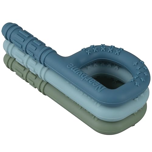 Herramienta sensorial para masticar con motor oral, juguete sensorial para masticar en forma de P, paquete de 3 palitos de silicona para