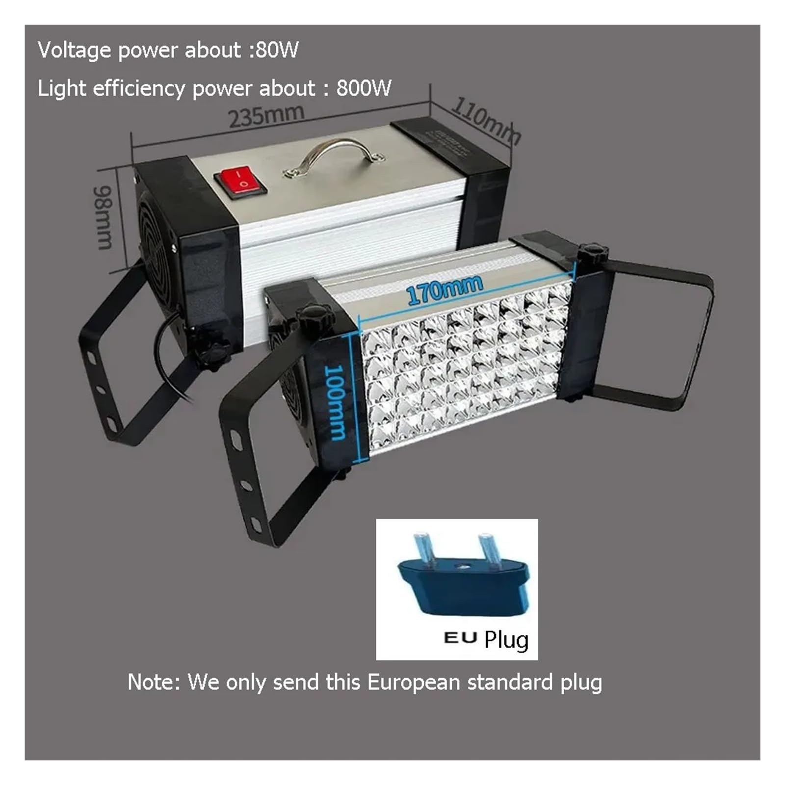 Lámpara de curado LED UV 800W 395nm 365nm 405nm portátil refrigerada por aire para serigrafía