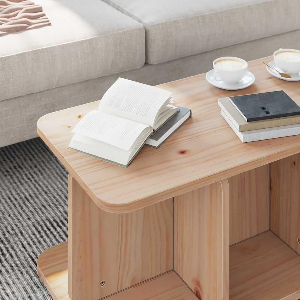Couchtisch Massivholz Kiefer 80x39,5x33,5 cm Natur