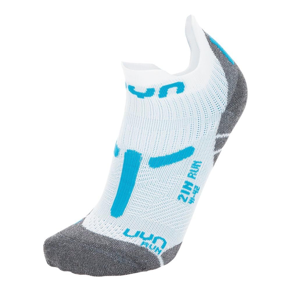 UYN S100224 RUN 2IN Socks Women's White/Turquoise 40
