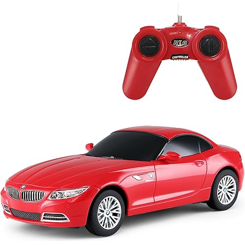 RASTAR 39700 1/24 BMW Z4 RC Car - Christmas Ideal Gifts for Play & Display - Officially Licensed Toy Car Model with Remote Controller for Kids, Teens & Adults - Red