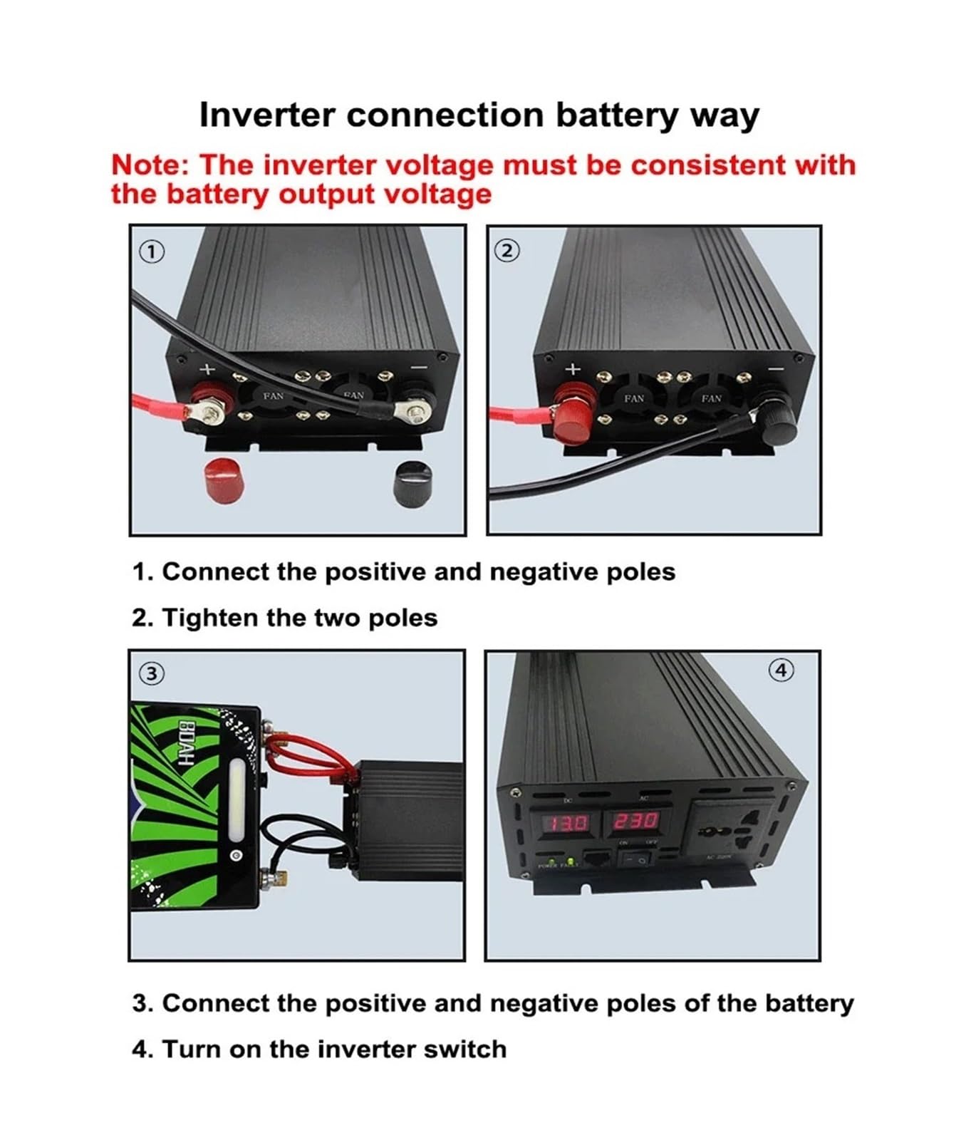 Inversor Onda Sinusoidal Pura 3000W 4000W 5000W CC 12V 24V 48V 60V 72V A CA 110V 220V Inversor Solar para Coche con Doble Pantalla Digital Portátil(48V,110V(60HZ),3000W 1500W)