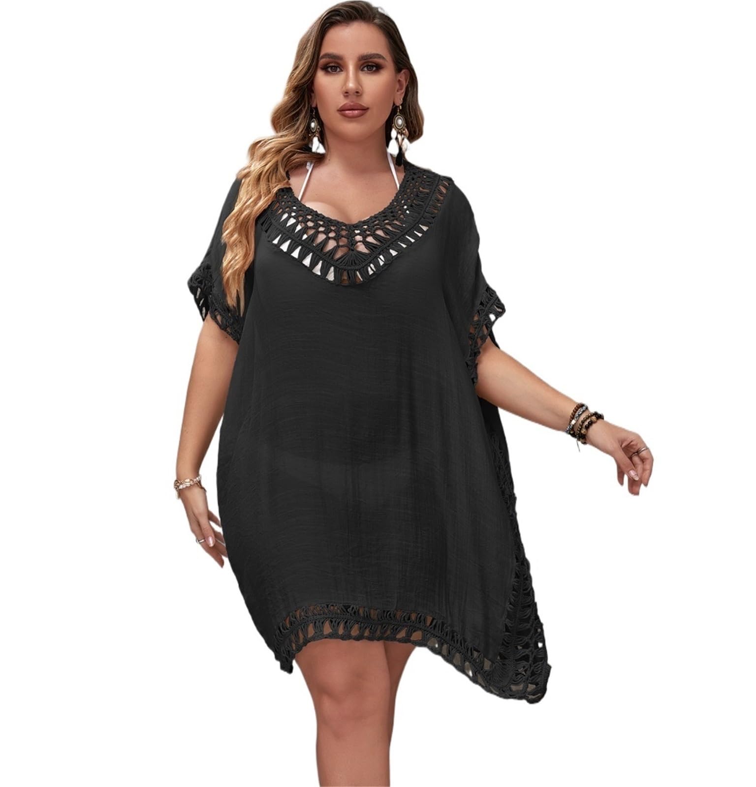 Robe De Plage Tunique de Plage for Femme, Cache-Maillot de Bain d'été, Cache-Maillot de Bain for fête sur la Plage pour Femmes