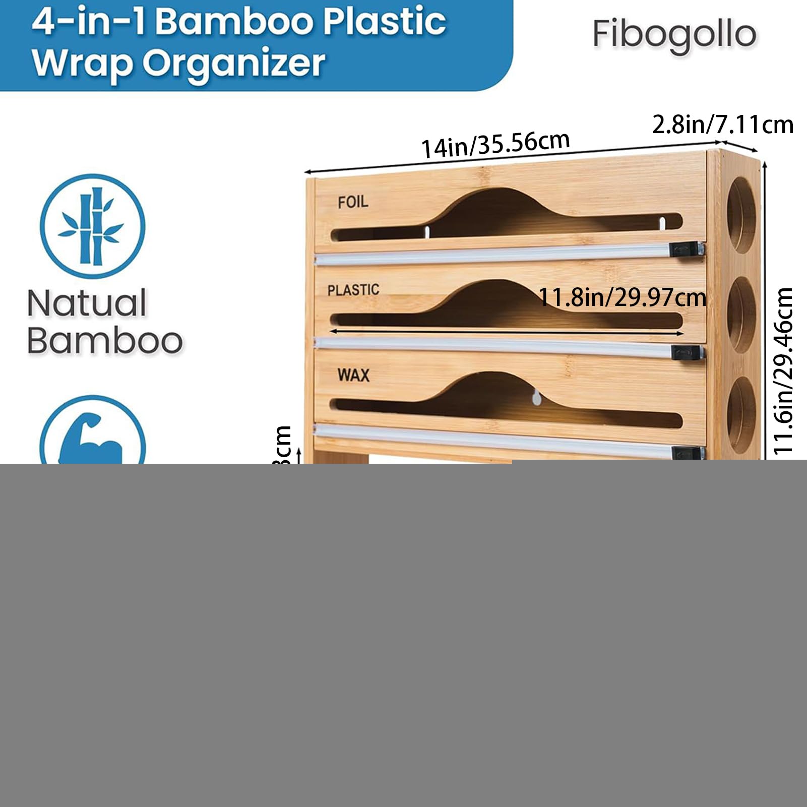 Organizador De Papel De Aluminio para Cajón Contenedor