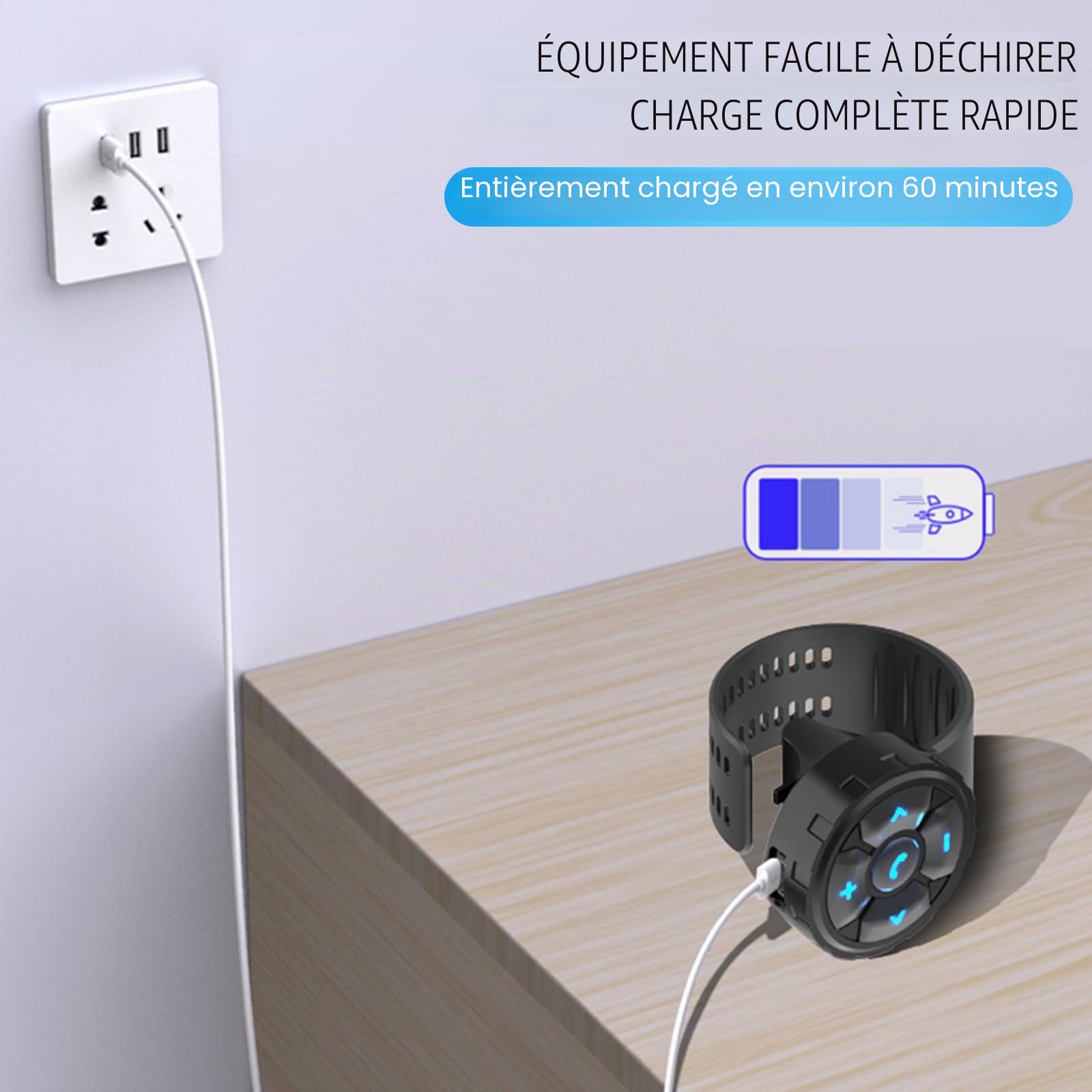 Fyearfly Bouton Télécommande Multimédia Bluetooth pour Guidon, Casque Audio sans Fil pour Casque, Contrôleur Multimédia pour Guidon de Moto, pour Contrôler La Musique, Les Appels Et Le Volume