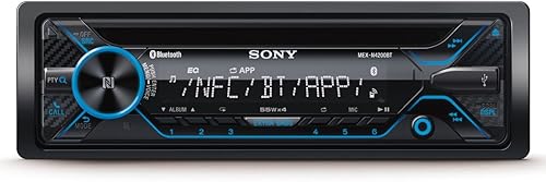 Miniatura 1 de Sony mex-xb100bt Hi-Power Bluetooth lector de CD radio AM FM estéreo para auto de un solo DIN SiriusXM con 160vatios de valor cuadrático medio