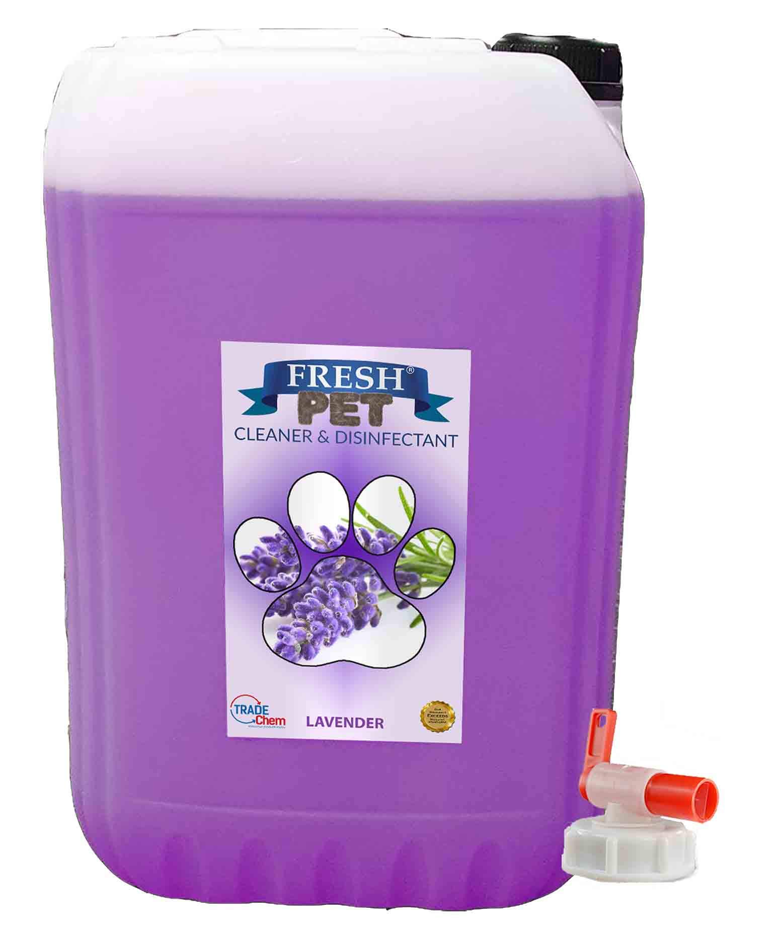 25L FRESH PET (LAVENDER) with FREE TAP Kennel Dog/Cat Disinfectant, Cleaner, Deodoriser